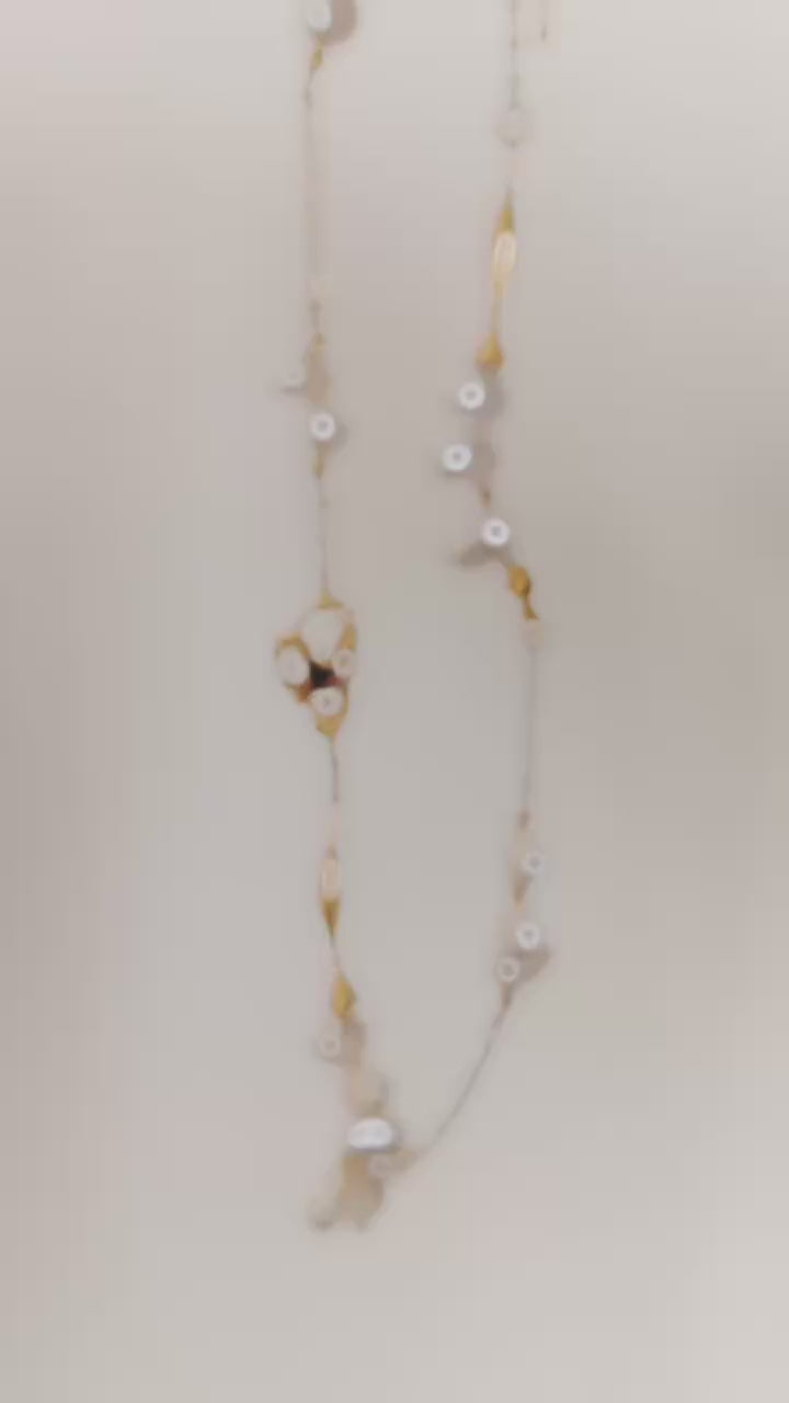 Natural Pearl and Black Onyx Necklace