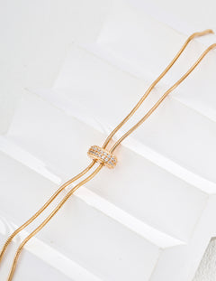  S925 Silver Vintage Zircon Necklace