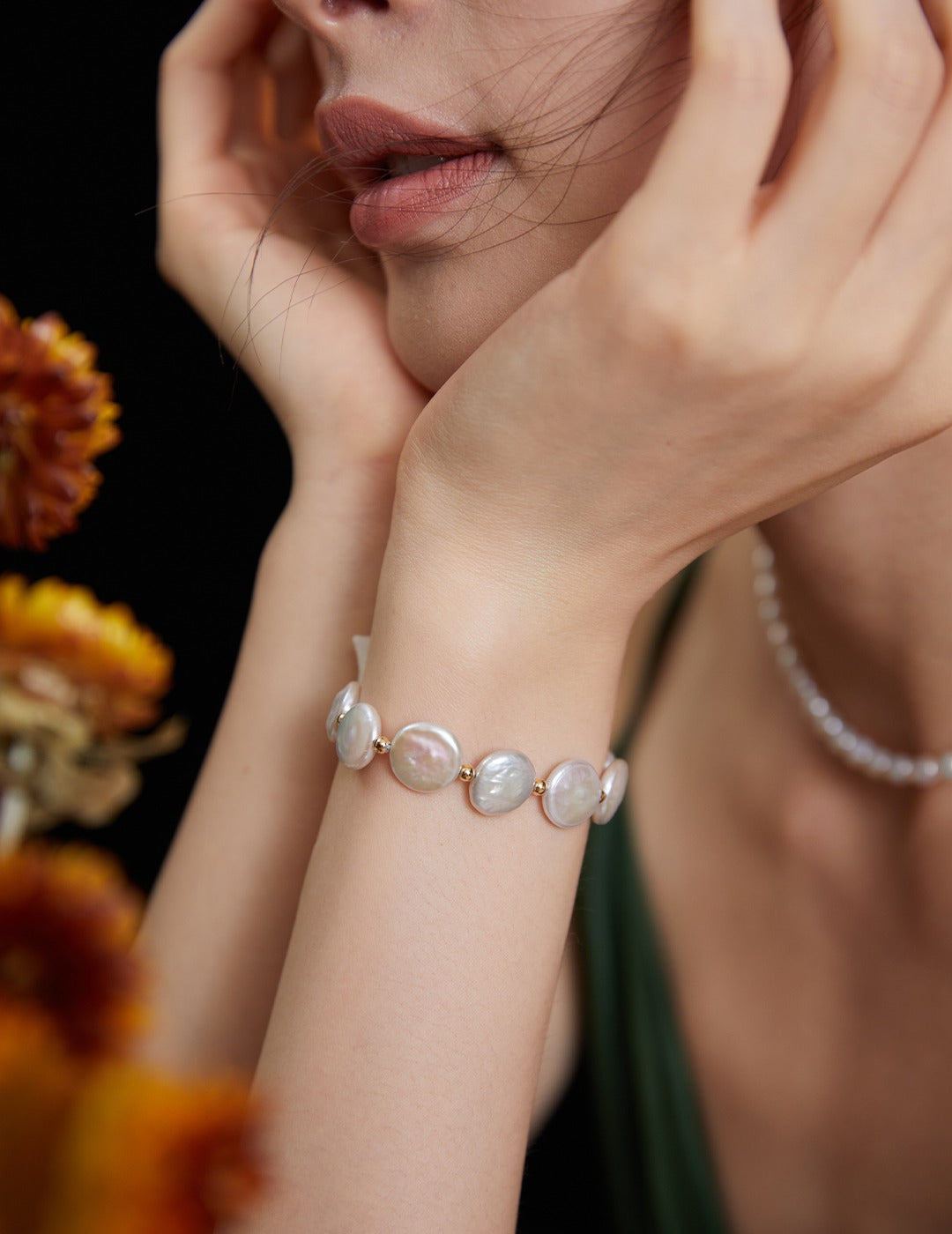 Topo Revive Freshwater Flat Baroque Pearl Bracelet