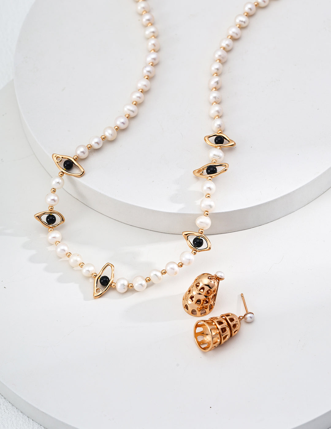 Guardian Eye Pearl & Black Onyx Necklace – Topo Revíve