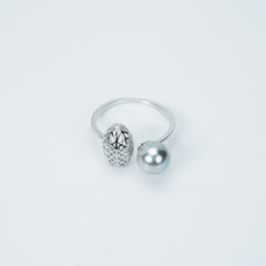 Topo Revive Akoya Pearl Blossom Open Ring