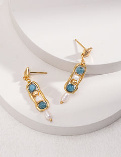 Topo Revive Amazonite Pearl Cascading Earrings