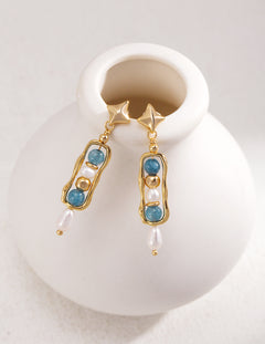 Topo Revive Amazonite Pearl Cascading Earrings