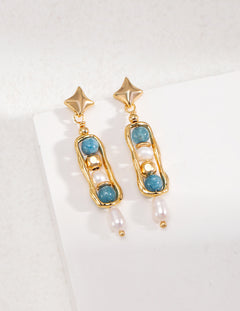 Topo Revive Amazonite Pearl Cascading Earrings