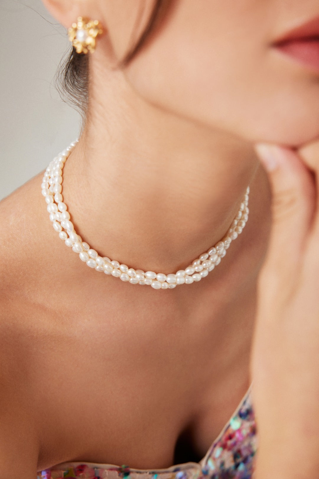 Baroque-Style Layered Rice Pearl Necklace – Topo Revíve