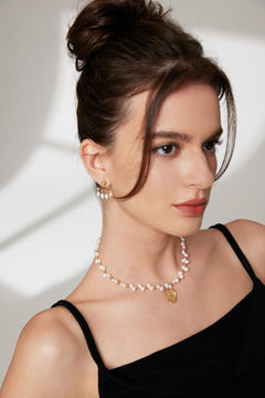 Topo Revive Detachable Two-Way Natural Rice Pearl Earrings Studs