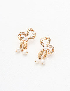 Topo Revive Elegant Bow Pearl Earrings