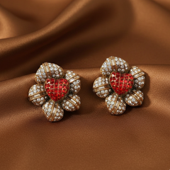 Vintage heart shape earrings